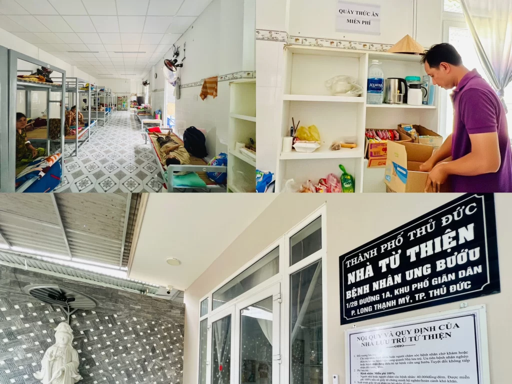 Nhà trọ miễn phí 300 giường gần bv Ung Bướu